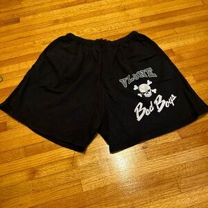 VLONE Black Bad Boys Skull Graphic Men's Athletic Shorts